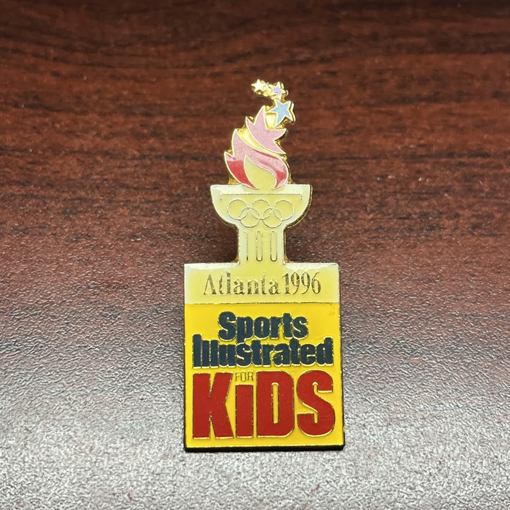 1996 Atlanta Olympics Sports Illustrated For Kids Sponsor Lapel Hat Pin